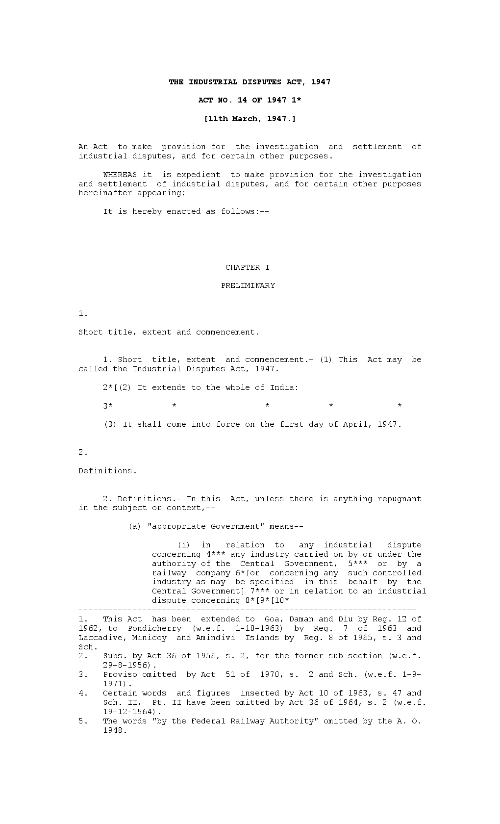The Industrial Disputes Act 1947 - Page 2