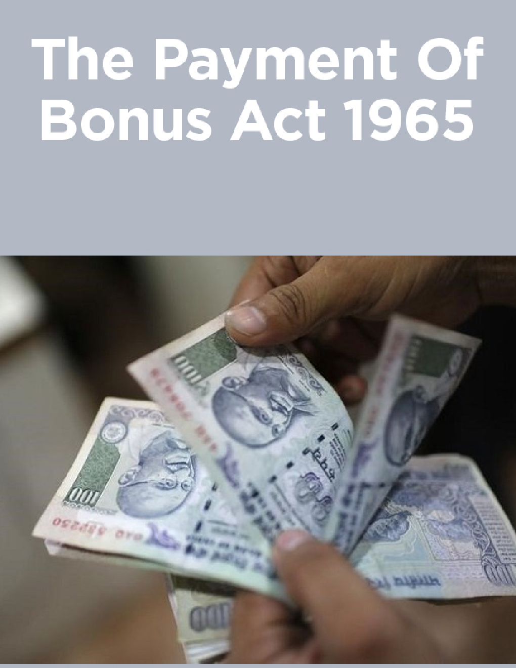 The Payment Of Bonus Act 1965 - Page 1