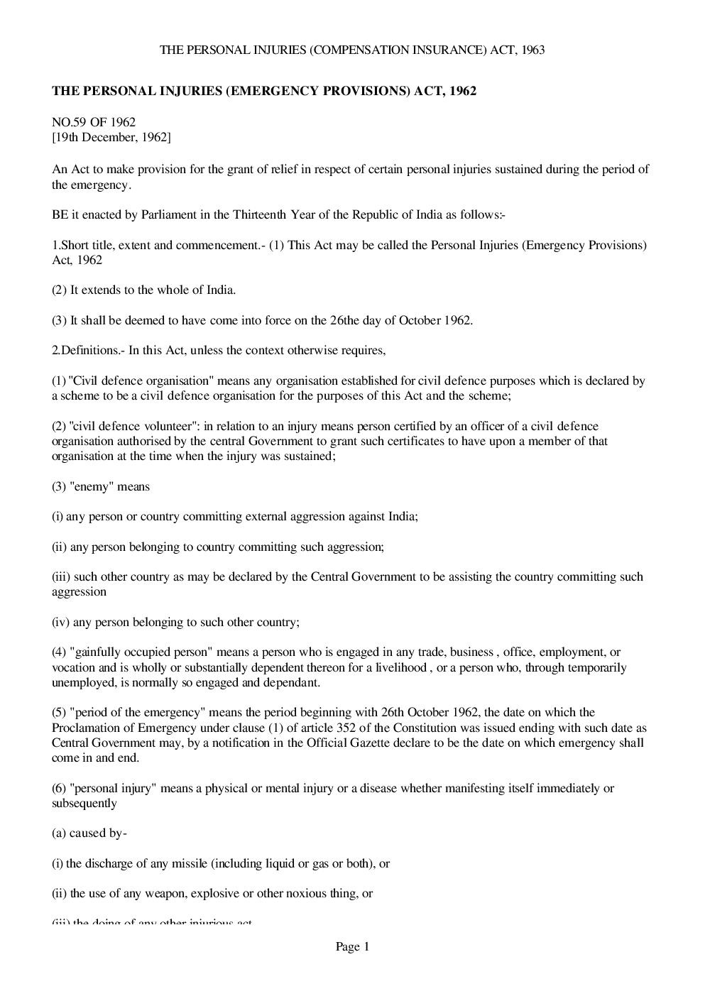 The Personal Injuries (Emergency Provisions) Act 1962 - Page 2