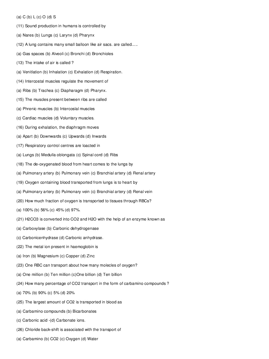 Breathing And Exchange Of Gases - Page 3