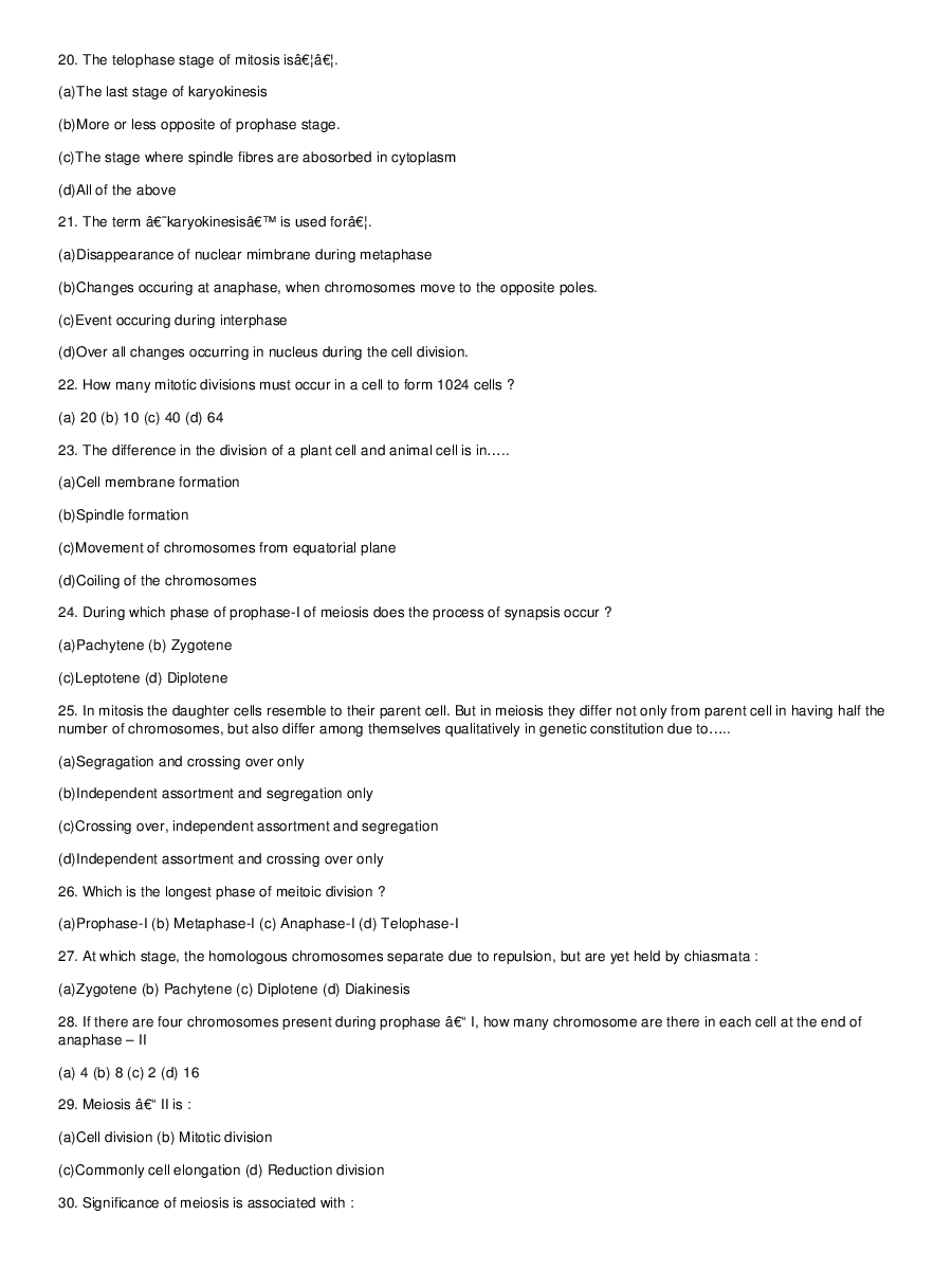 Cell Cycle And Cell Division - Page 4