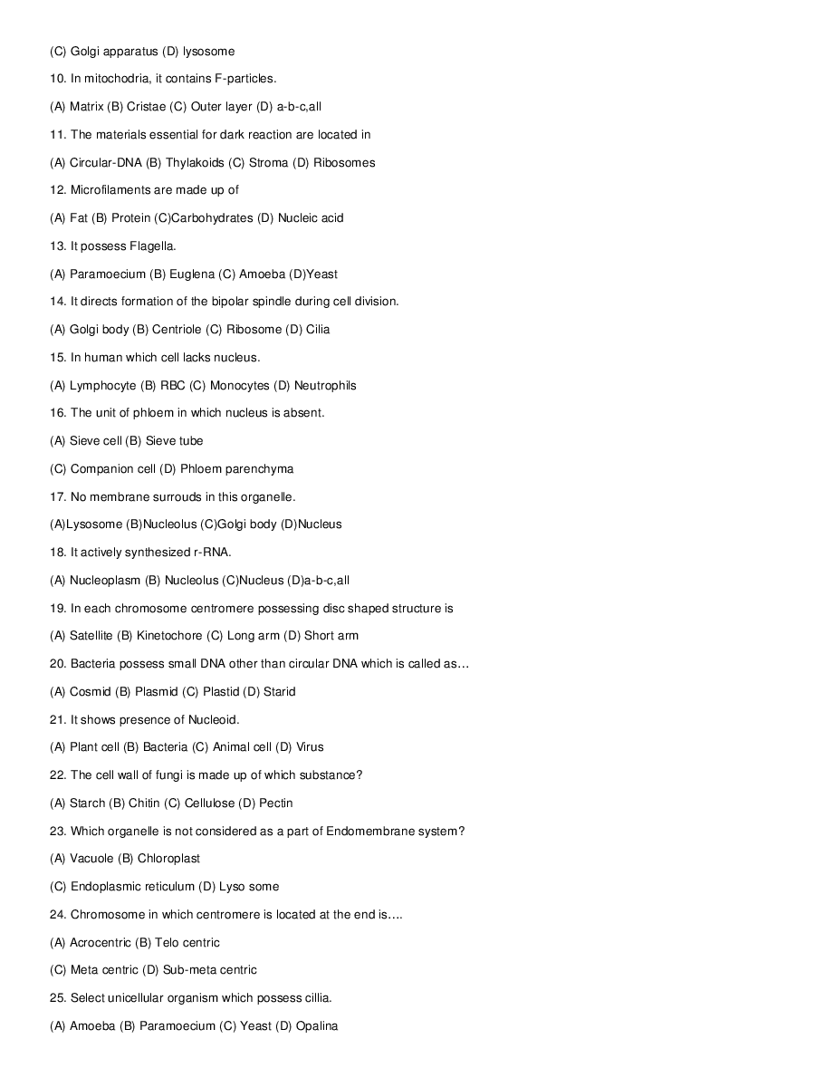 Cell Structure - Page 3