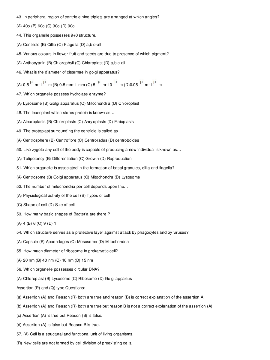 Cell Structure - Page 5