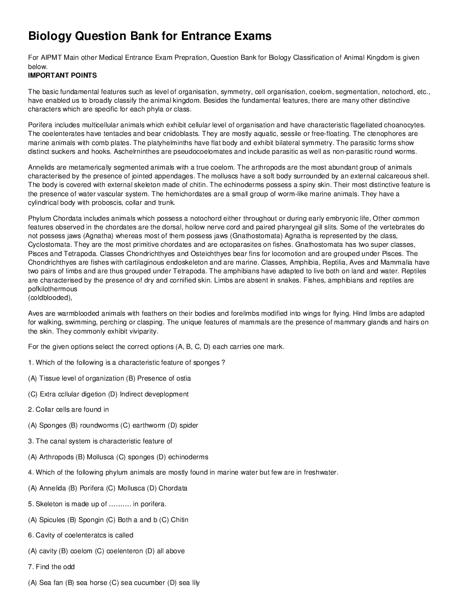 Classification Of Animal Kingdom - Page 2