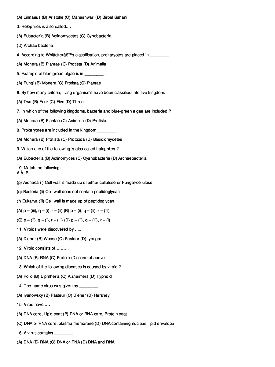 Classification Of Plant Kingdom - Page 3
