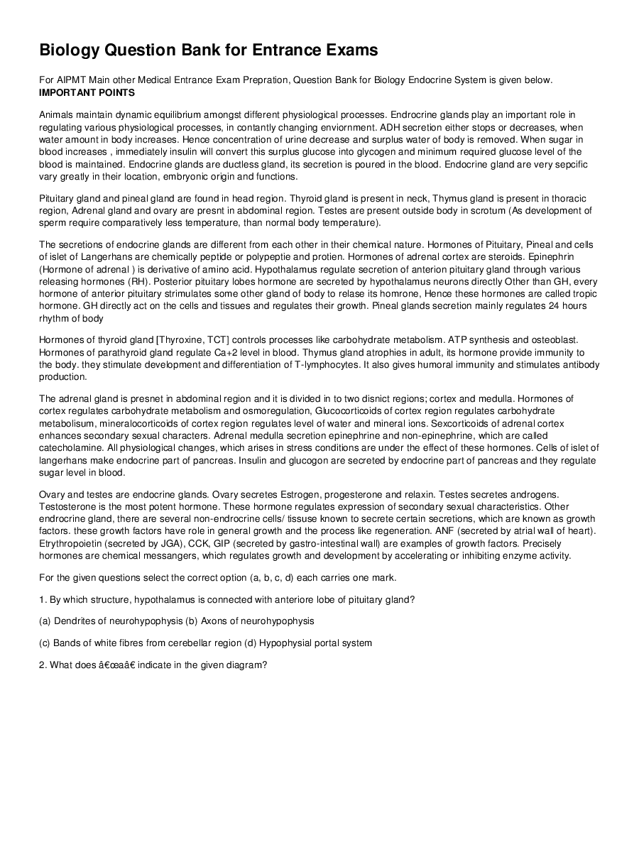 Endocrine System - Page 2