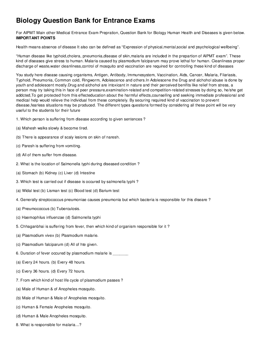 Human Health And Diseases - Page 2