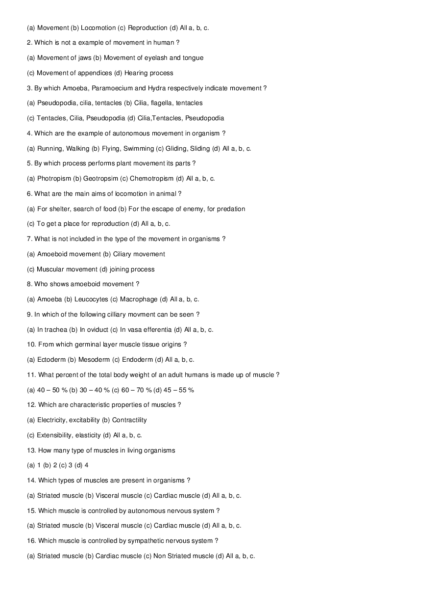 Locomotion And Movement - Page 3