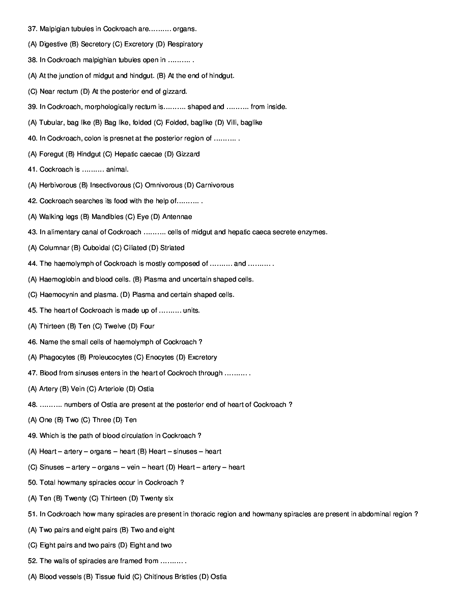 Morphology Of Animals - Page 5