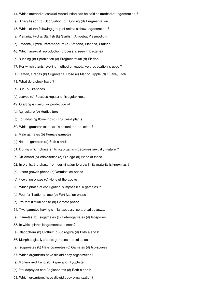 Reproduction In Organisms - Page 5