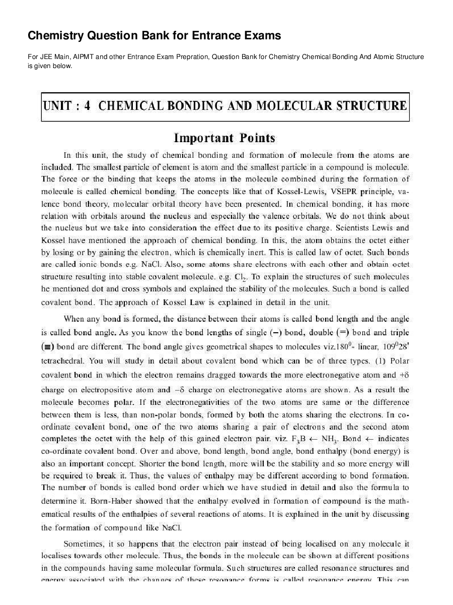 Chemical Bonding And Atomic Structure - Page 2