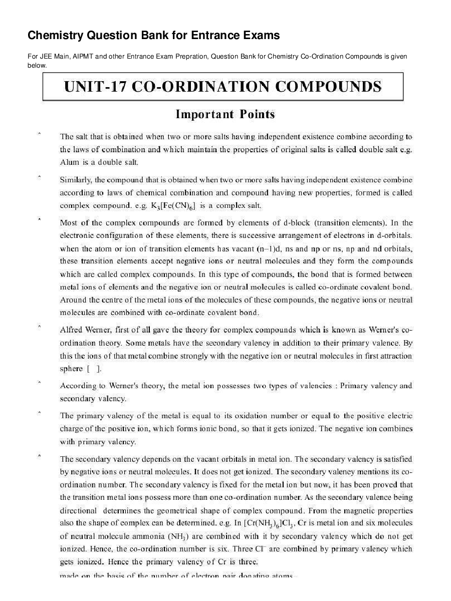 Co-Ordination Compounds - Page 2
