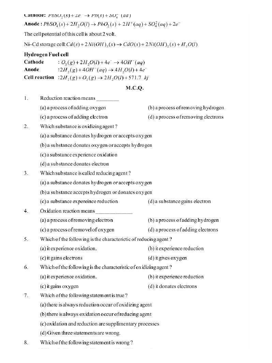Redox Reactions And Atomic Structure - Page 5