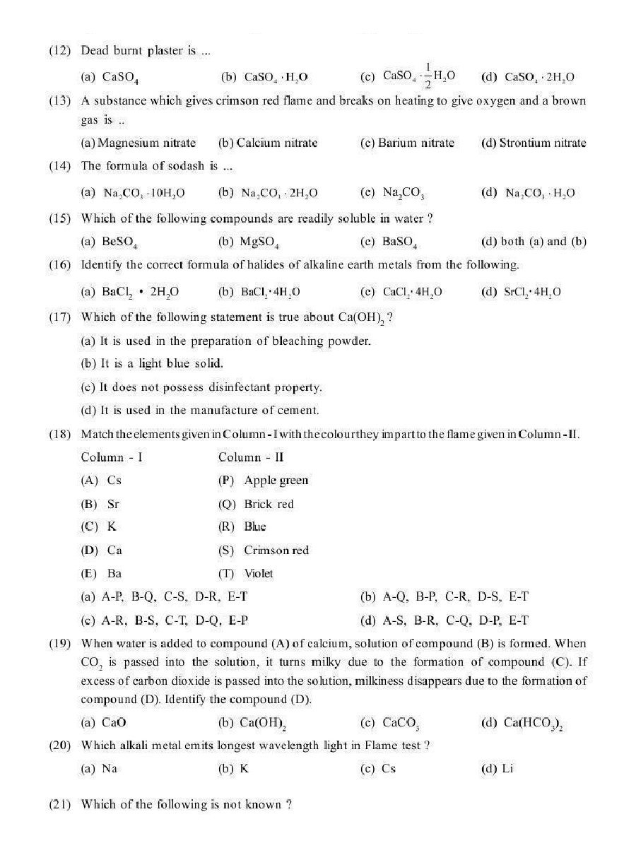 S-Block Elements - Page 4