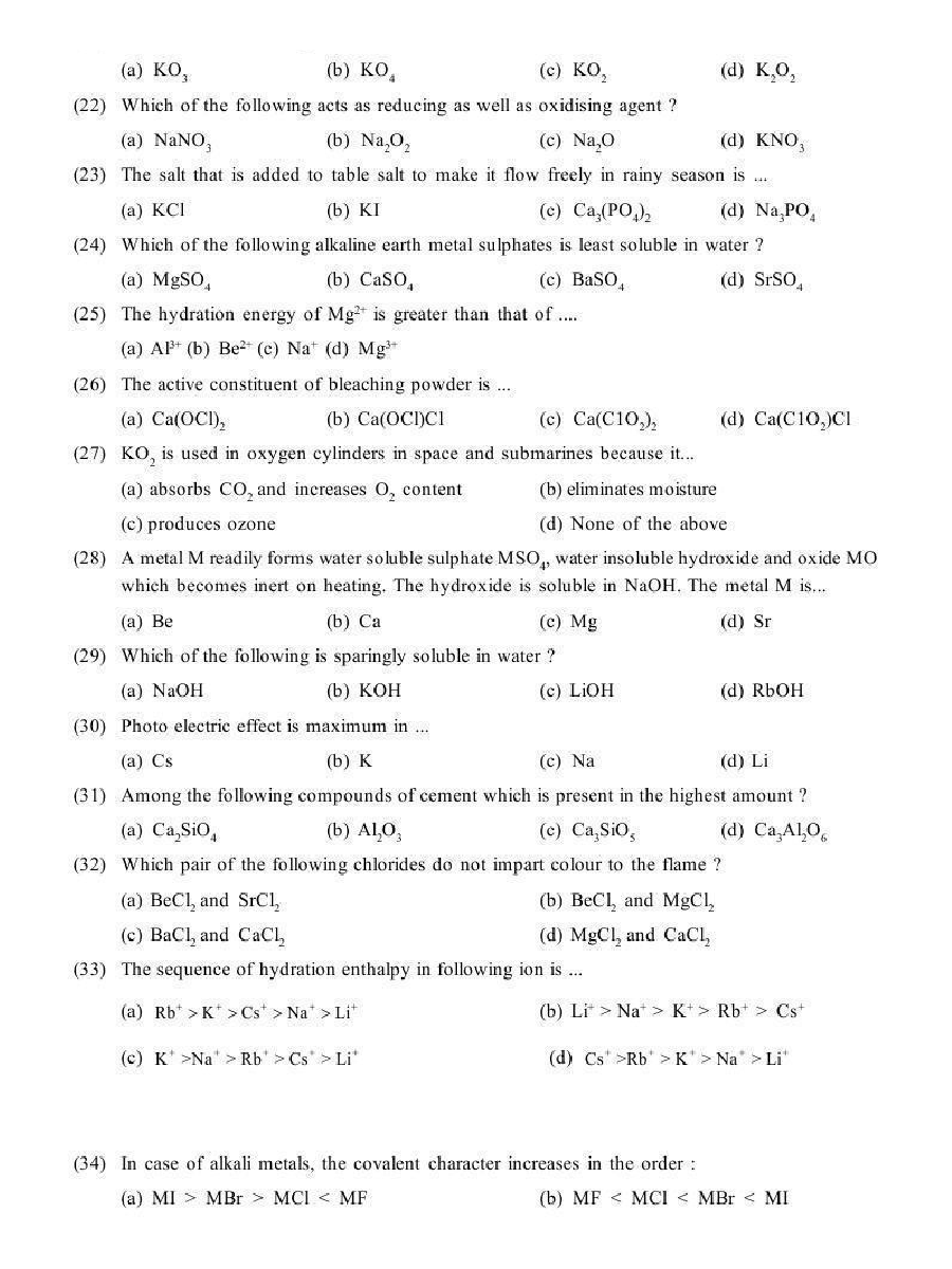 S-Block Elements - Page 5