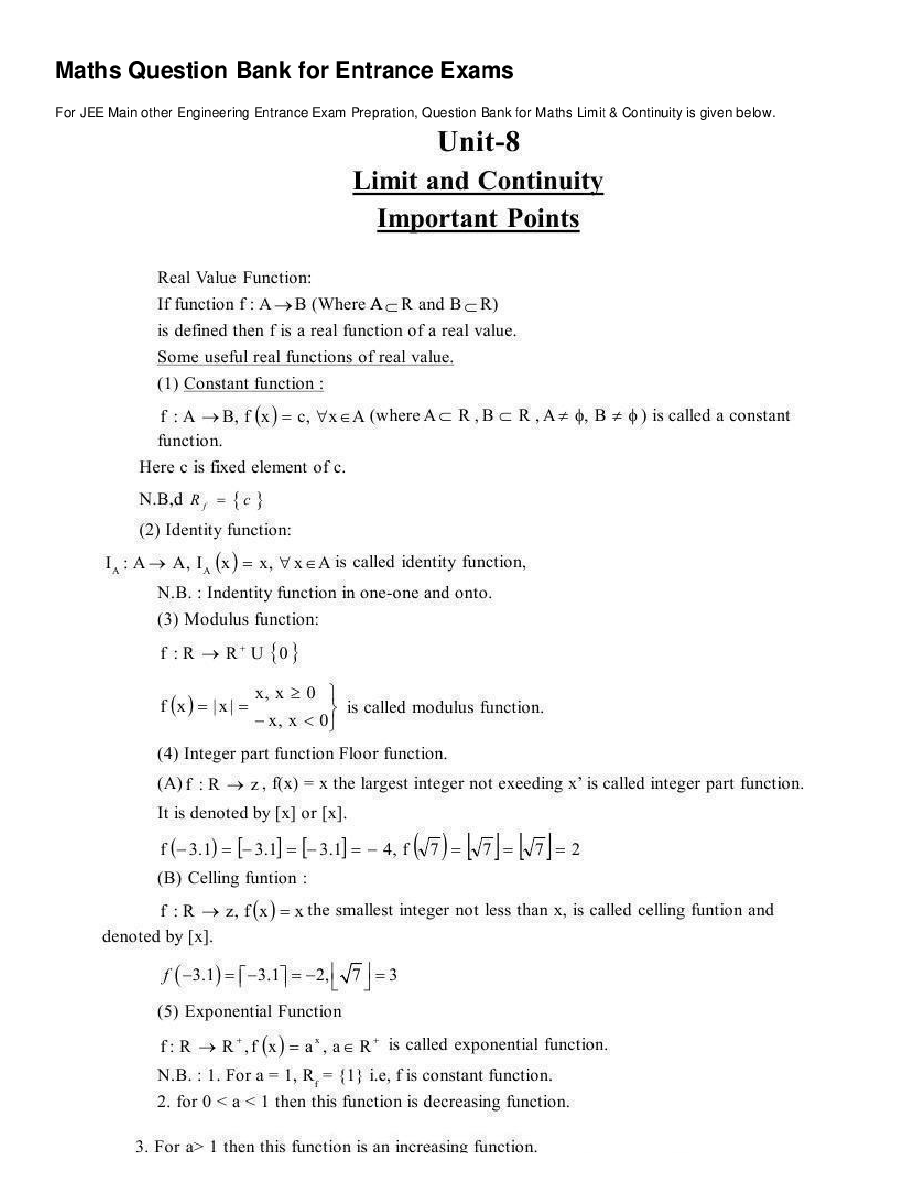 Limit & Continuity - Page 2