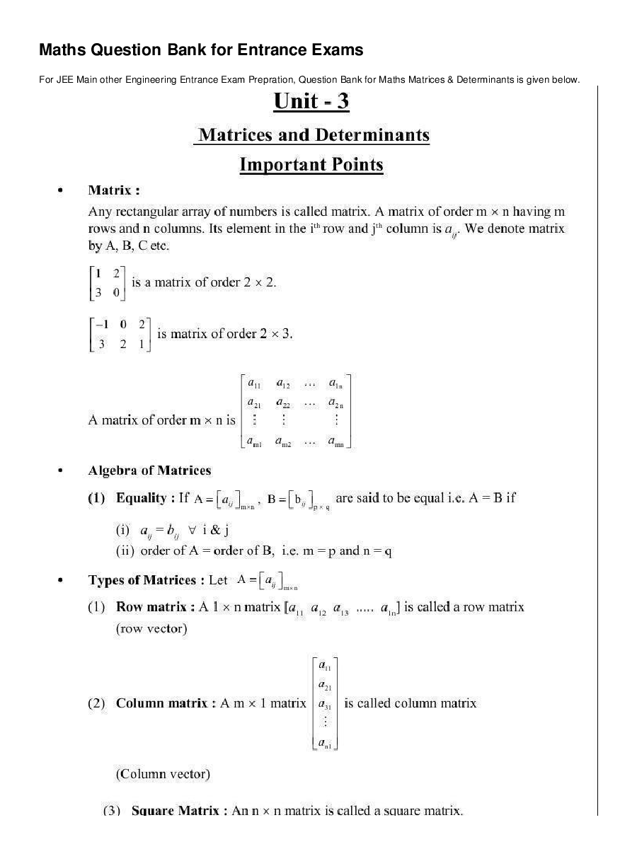 Matrices And Determinants - Page 2
