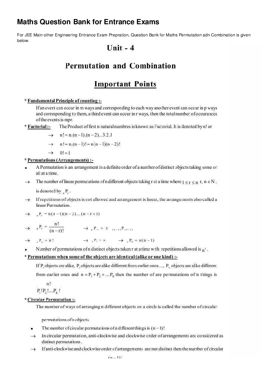 Permutation and Combination - Page 2