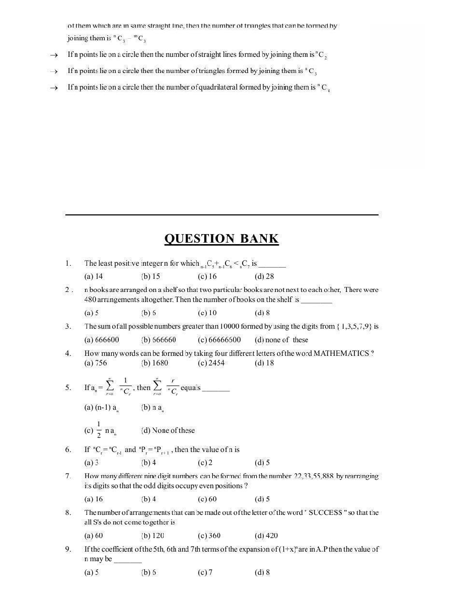 Permutation and Combination - Page 5