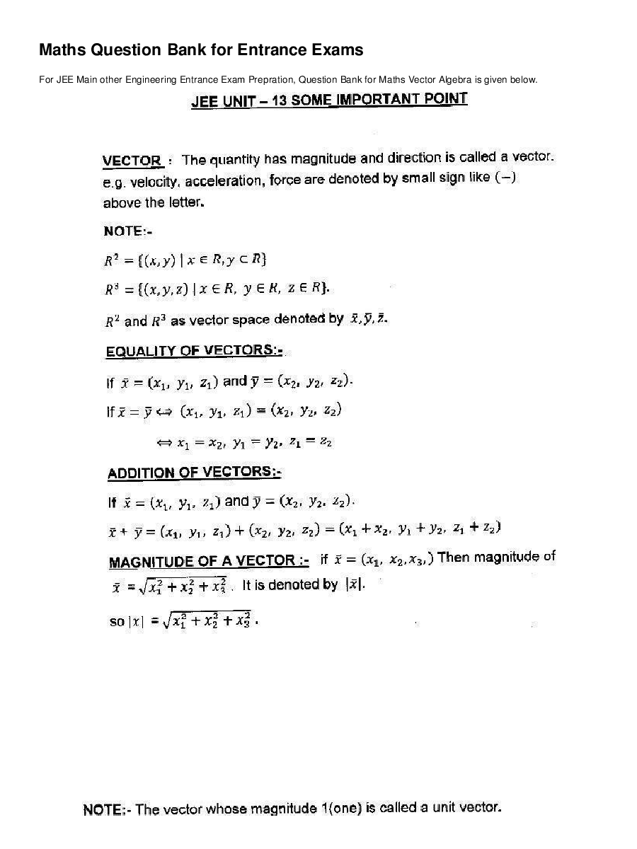 Vector Algebra - Page 2
