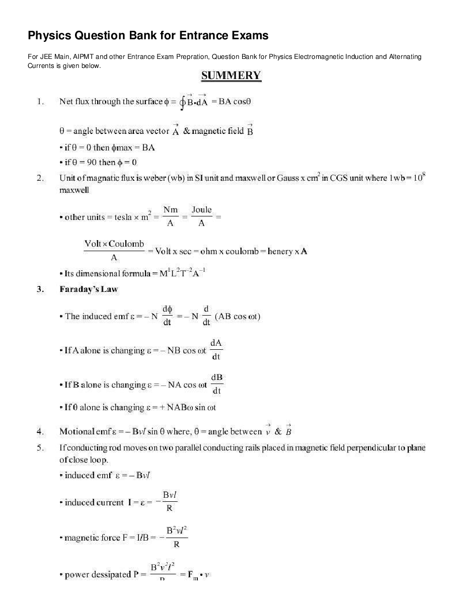 Electromagnetic Induction and Alternating Currents - Page 2