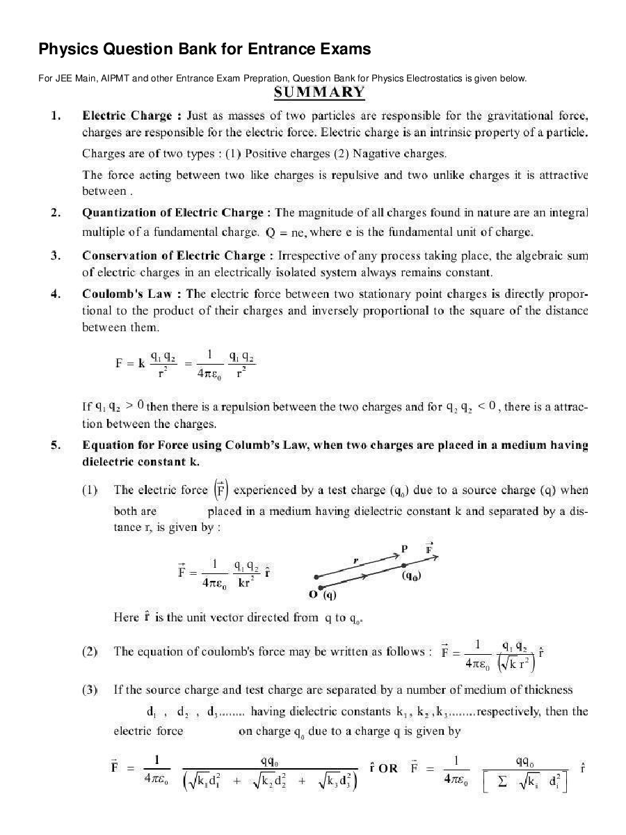 Physics Electrostatics - Page 2
