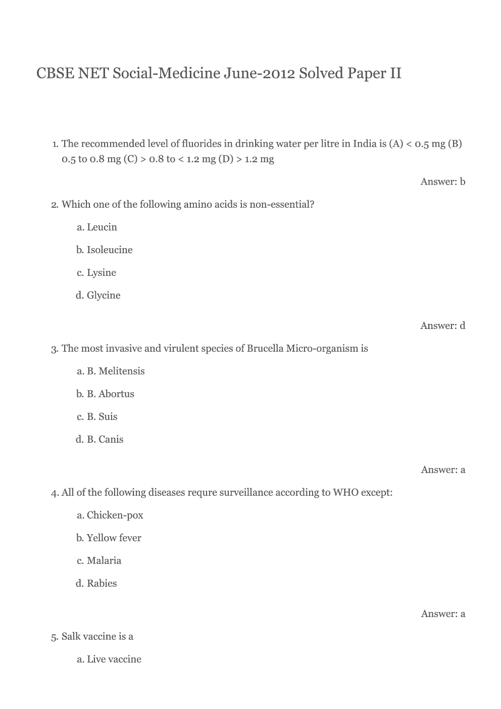 CBSE UGC NET Previous Year 2012-14 Solved Question Papers Social Medicine & Community Health Paper-II (June-Dec) - Page 2