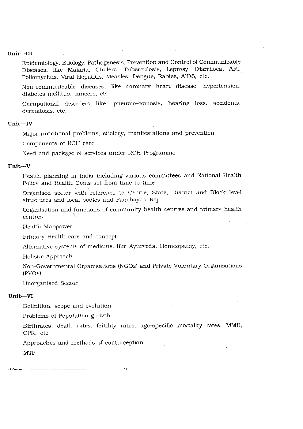 CBSE UGC NET Syllabus Social Medicine & Community Health 2016  - Page 3