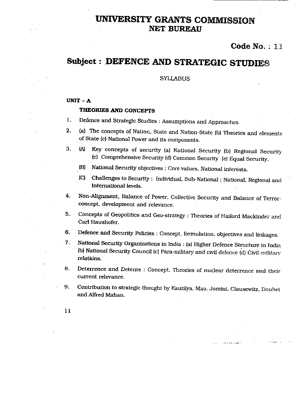 CBSE UGC NET Syllabus Defence And Strategic Studies 2016 - Page 2