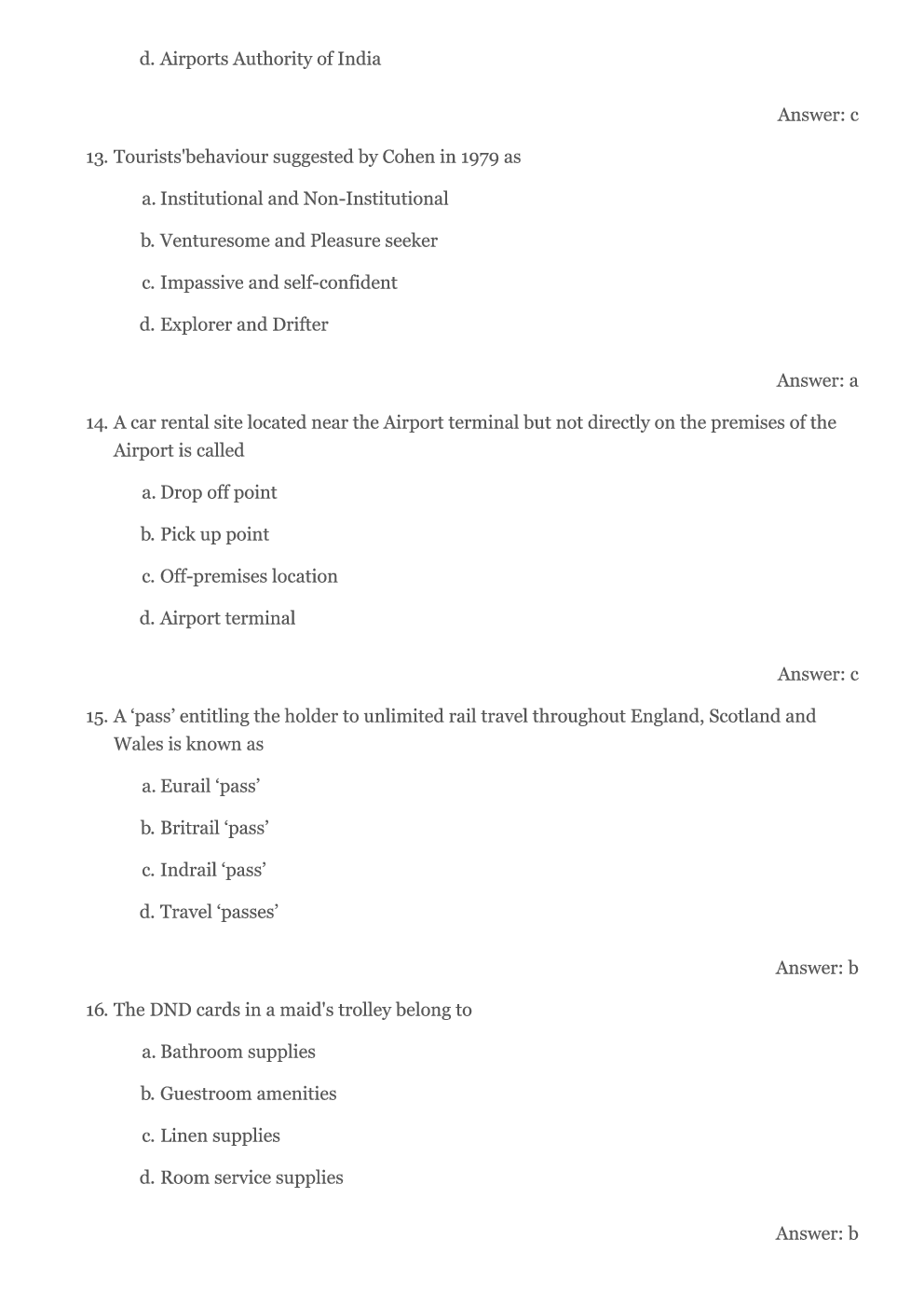 CBSE UGC NET Previous Year 2012-14 Solved Question Papers Tourism Administration And Management Paper-II (June-Dec) - Page 5