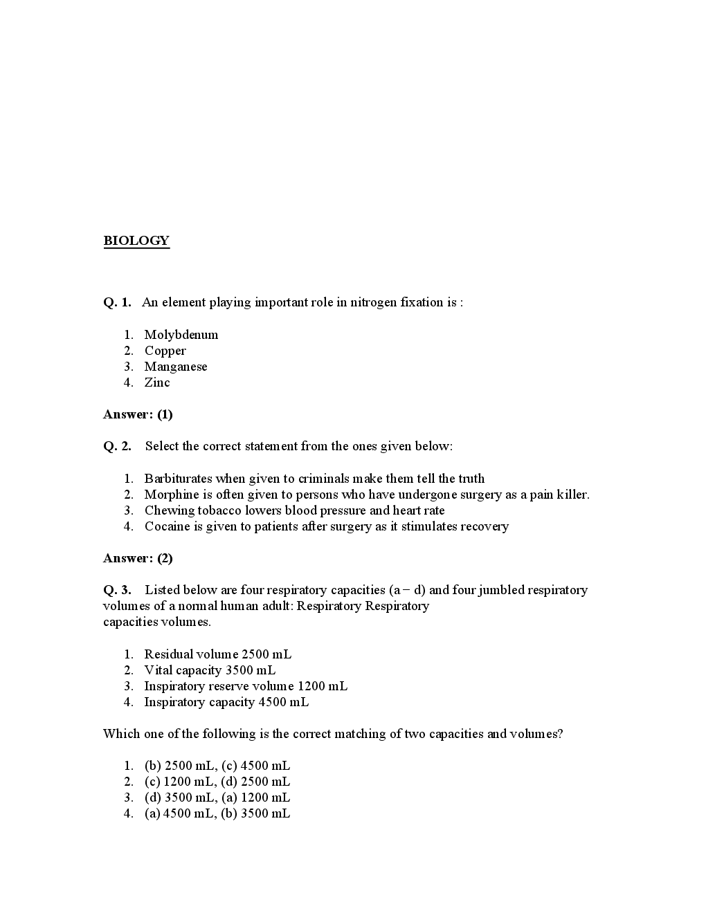 AIPMT NEET Solved  Sample Question Paper 6 - Page 2