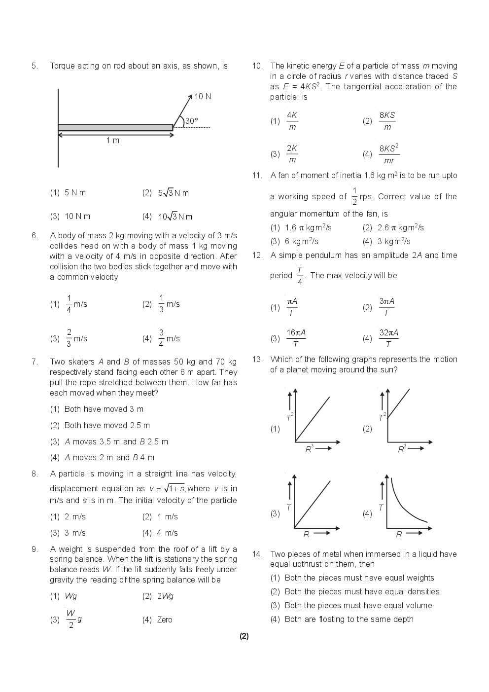 AIPMT NEET Solved  Sample Question Paper 14 - Page 3