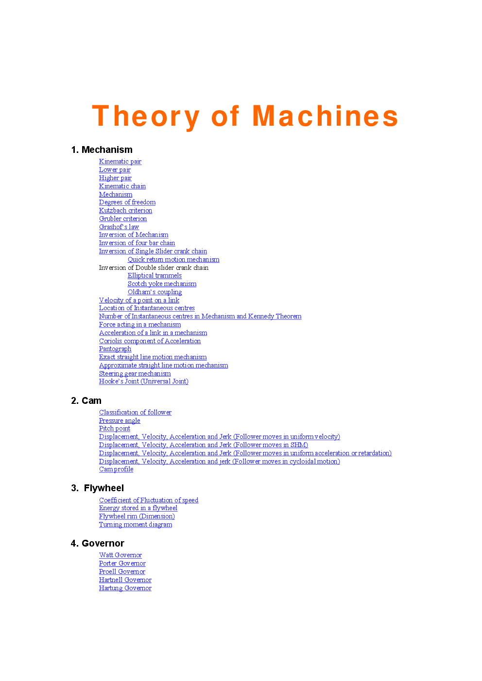 GATE Study Material Theory of Machines (Mechanical Engineering) - Page 2