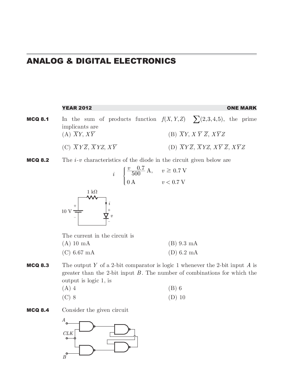 GATE Study Material Analog And Digital Electronics (Electrical Engineering) - Page 2