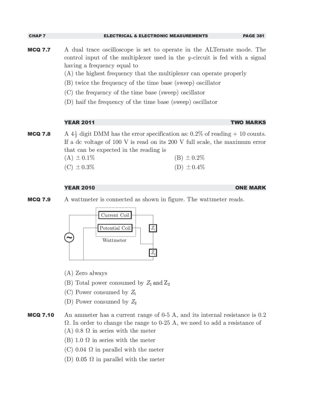 GATE Study Material Electrical And Electronic Measurements (Electrical Engineering) - Page 4