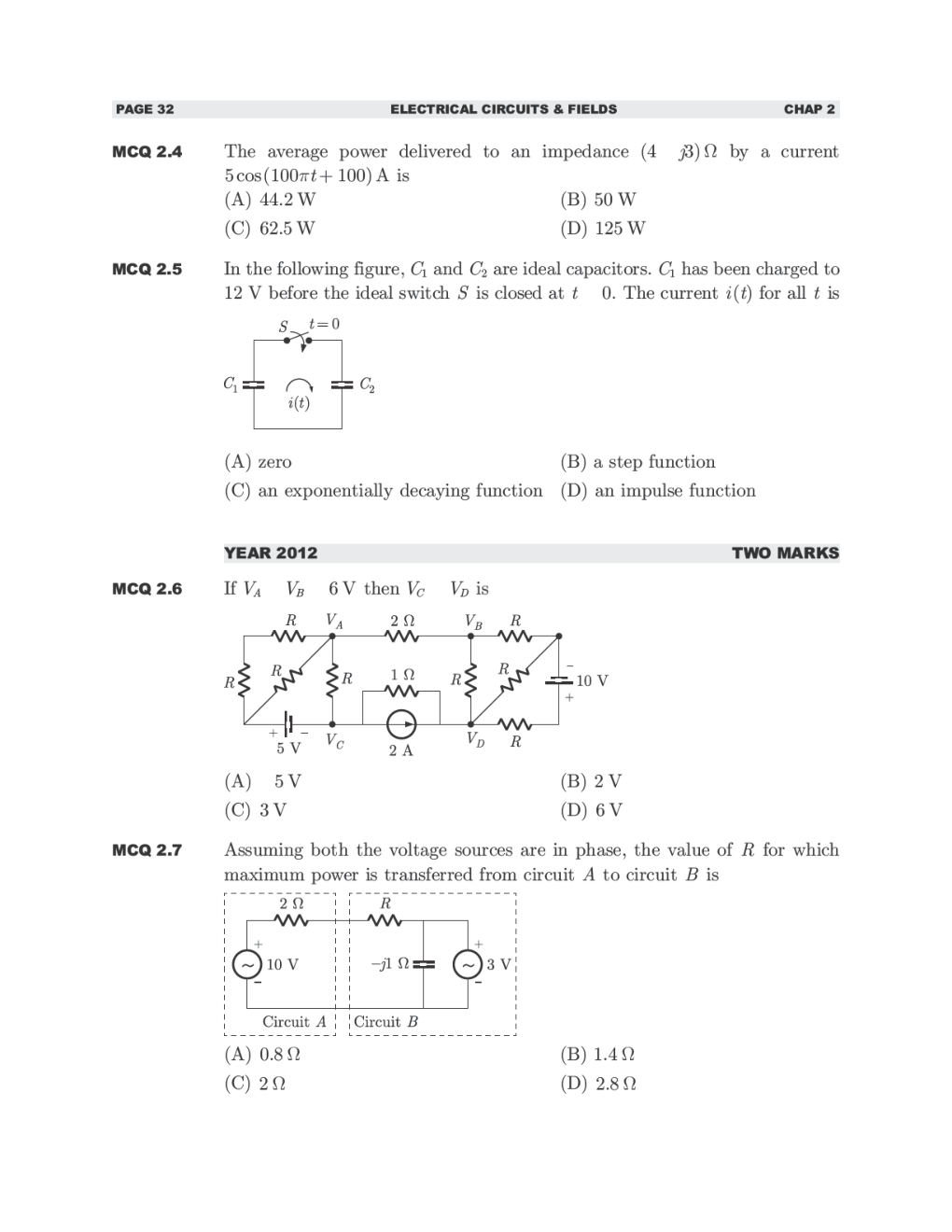 GATE Study Material Electrical Circuits And Fields (Electrical Engineering) - Page 3