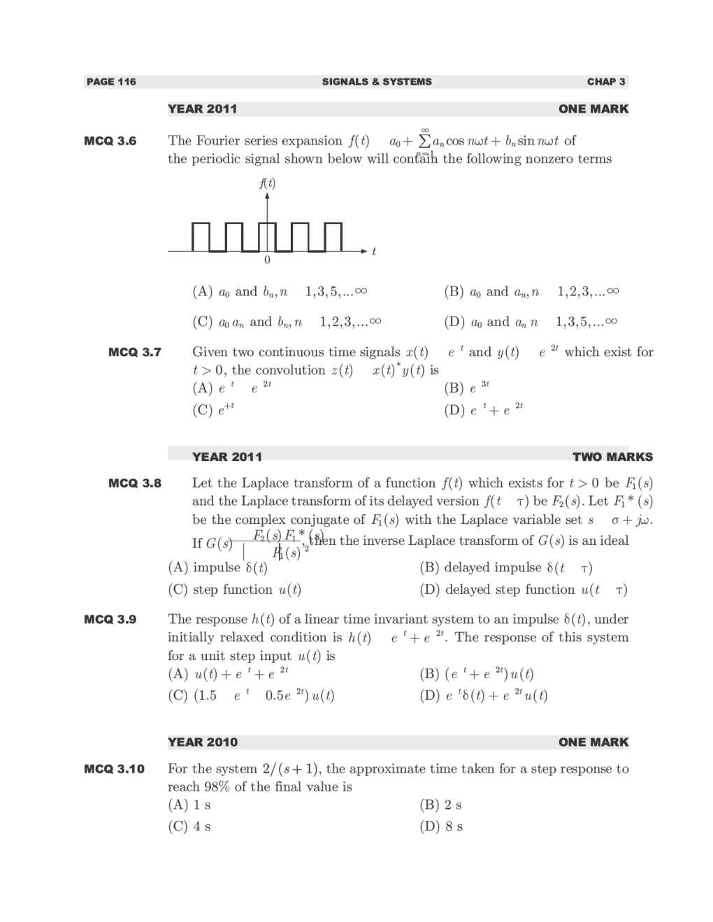 GATE Study Material Signals And Systems (Electrical Engineering) - Page 3
