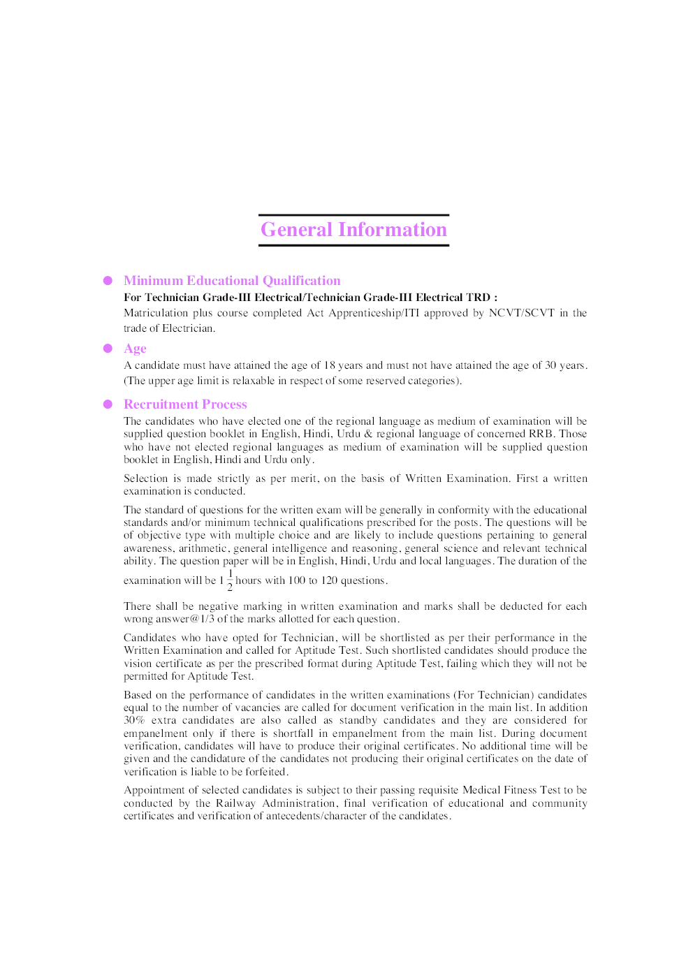 RRB Technician Electrical (Grade-III) Recruitment Exam. - Page 5