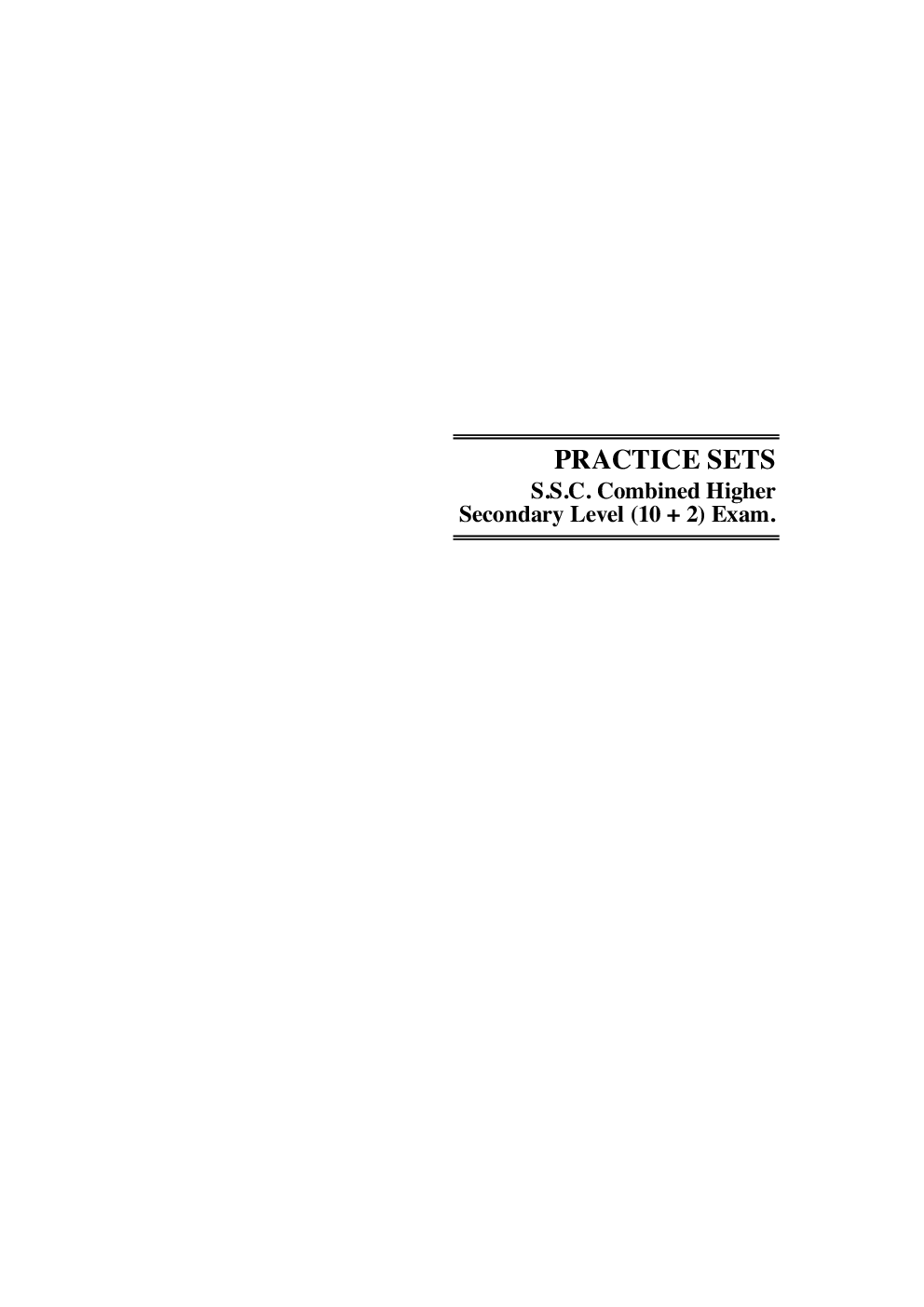 Practice Sets SSC Combined Higher Secondary Level (10+2) Examination - Page 5