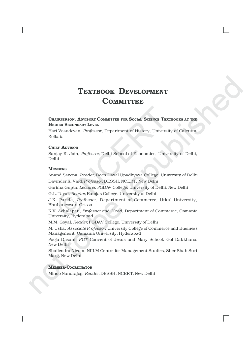NCERT Business studies Textbook for Class XI - Page 5