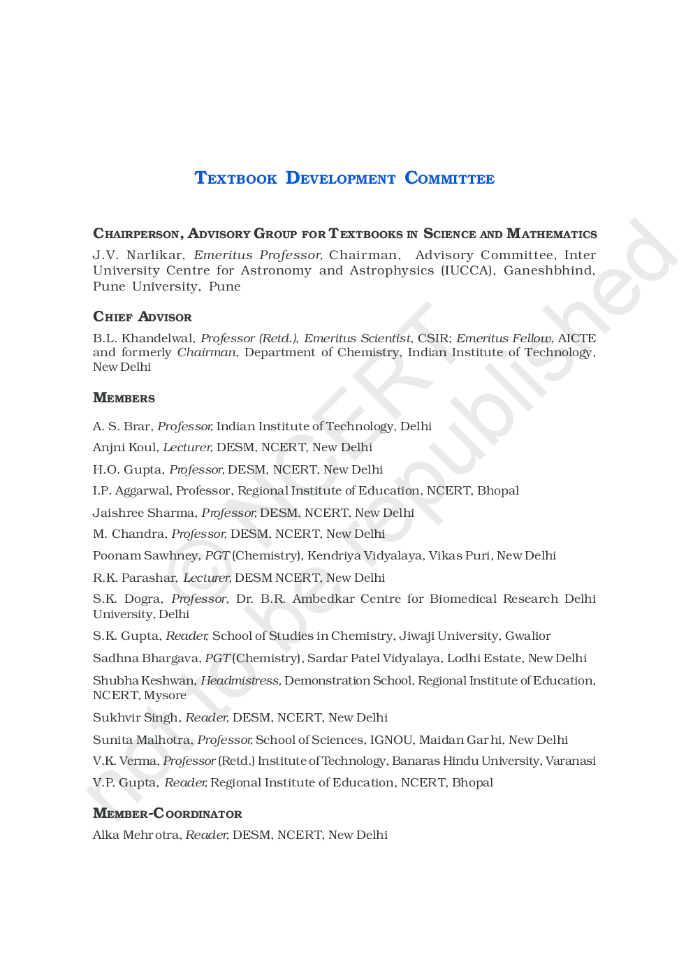 NCERT Chemistry Part I Textbook for Class XI - Page 5