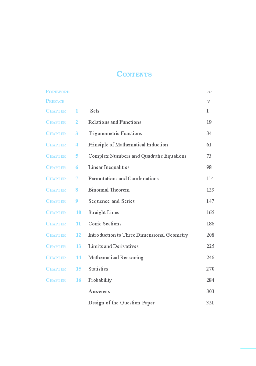 NCERT Mathematics Exemplar Problems Class XI - Page 2