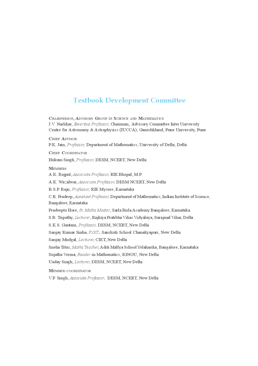 NCERT Mathematics Textbook For Class XI - Page 4