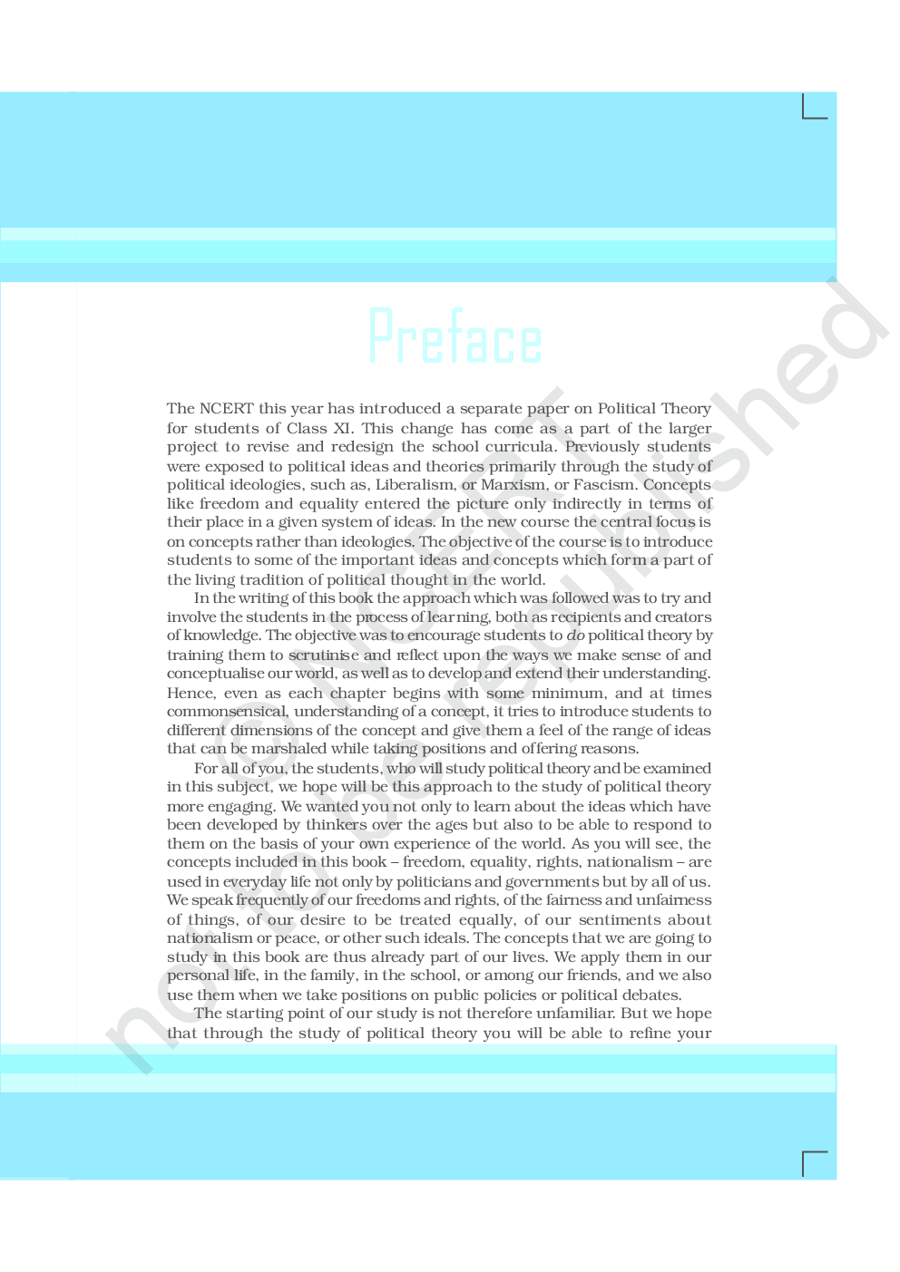 NCERT Political Theory Textbook for Class XI - Page 5