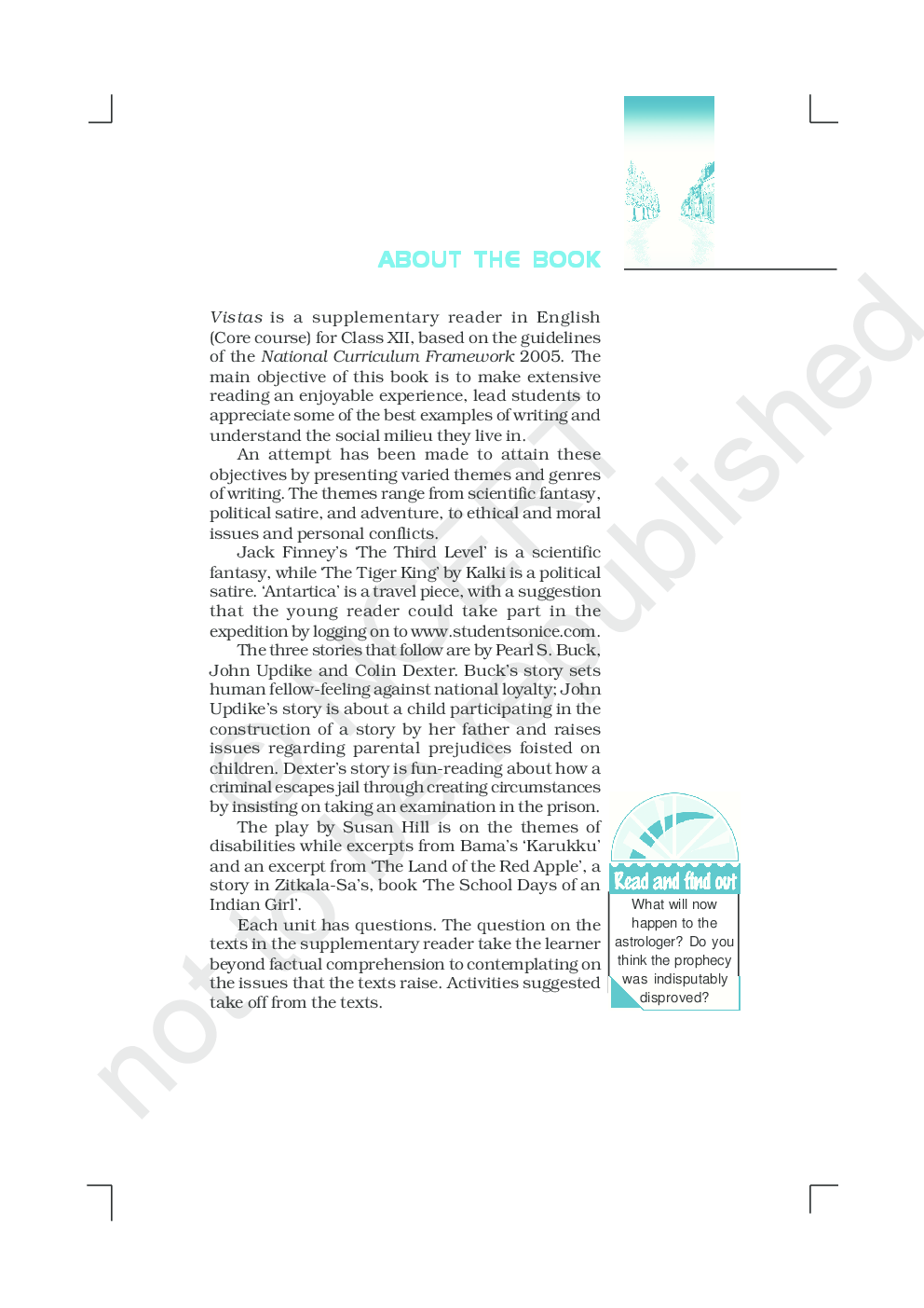 NCERT Vista (English)Textbook for Class XII - Page 5