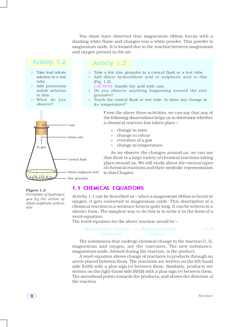 NCERT Science Textbook for Class X - Chapter 1 - Chemical reactions and equations - Page 2