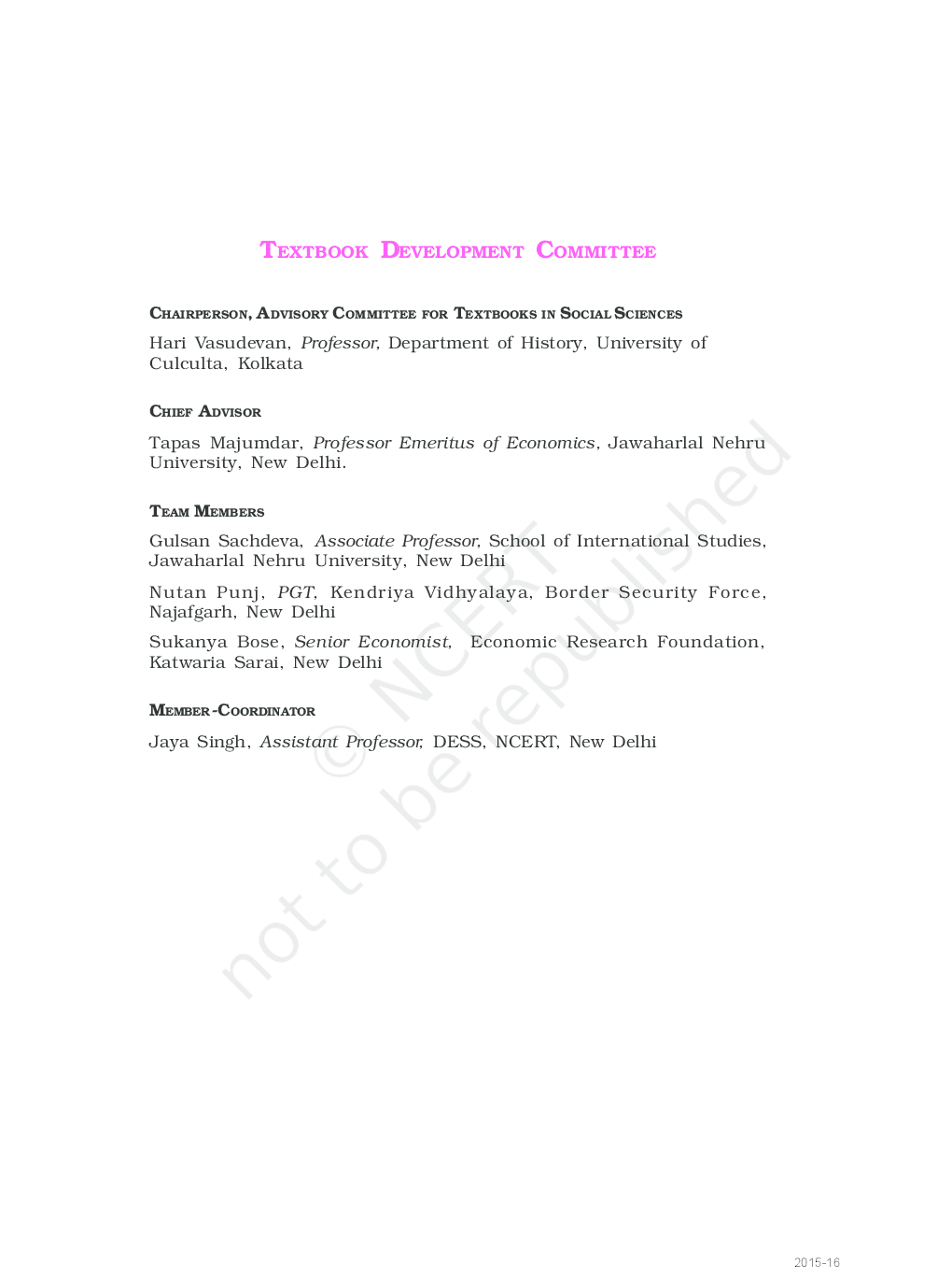 NCERT Economics Textbook for Class IX - Page 5