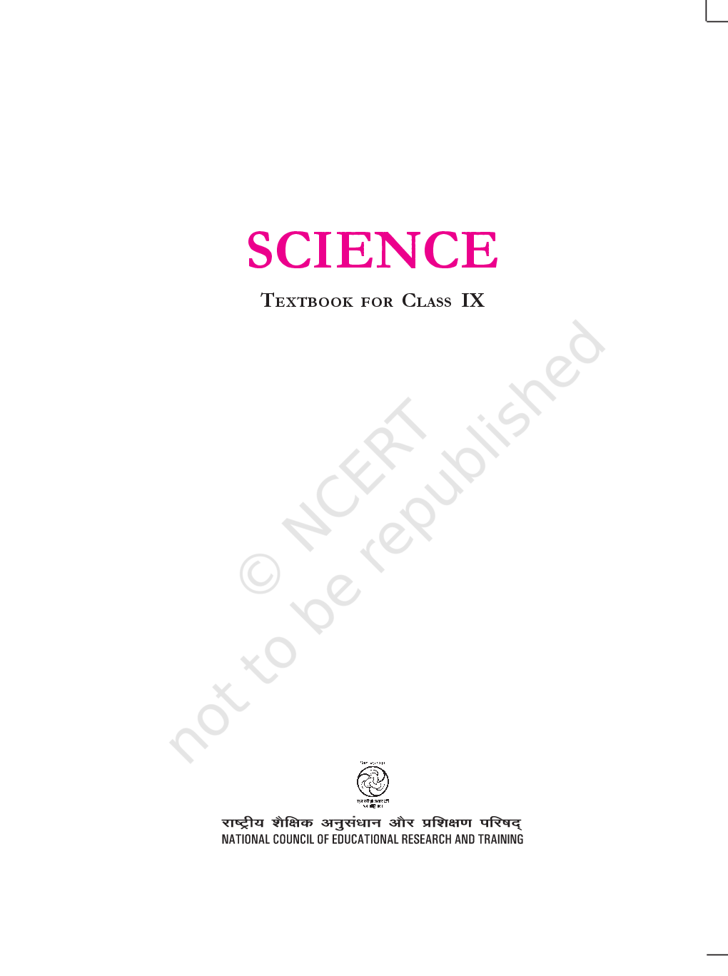 NCERT  Science Textbook for Class IX - Page 2