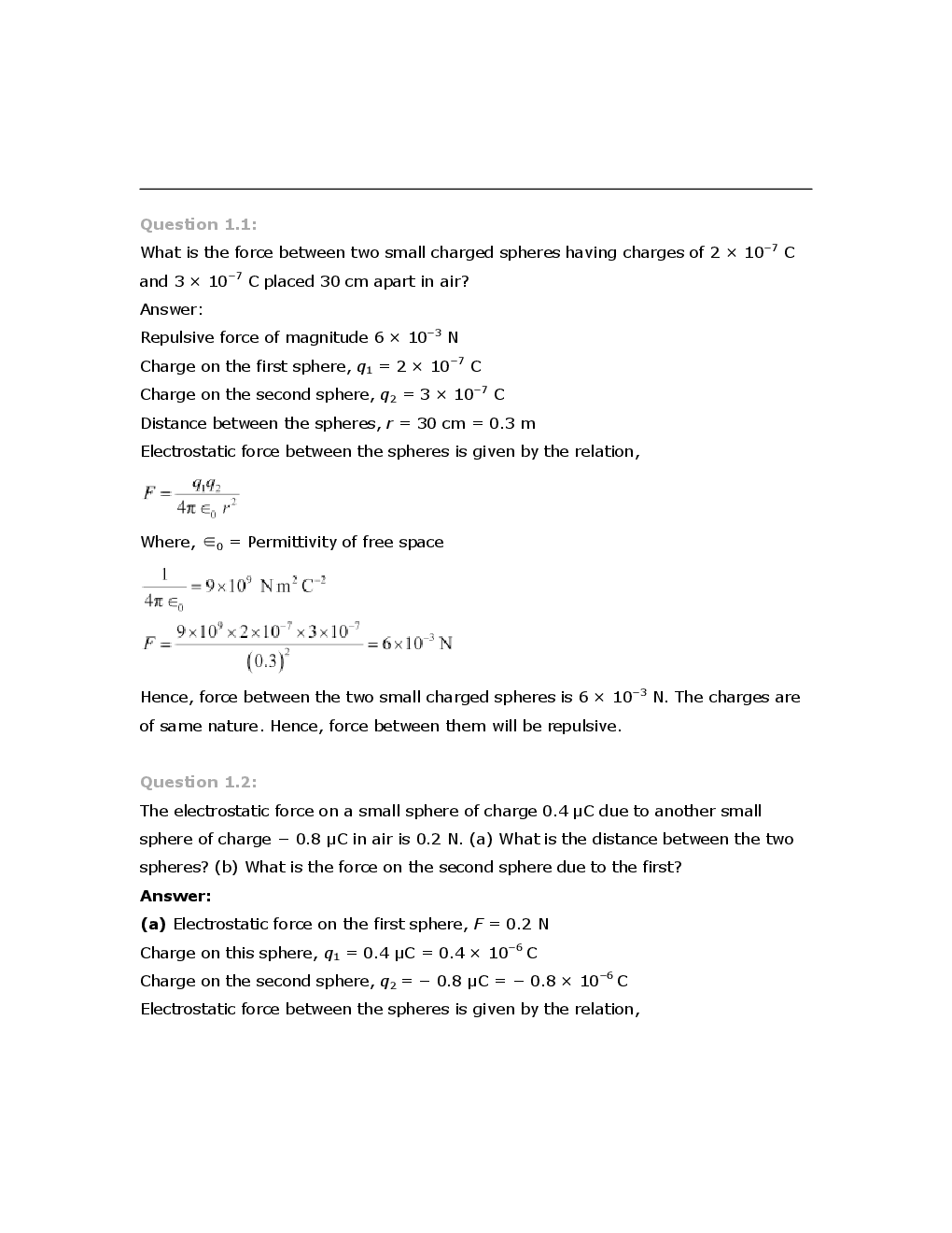 NCERT PhysicsTextbook Solutions for Class XII - Page 2