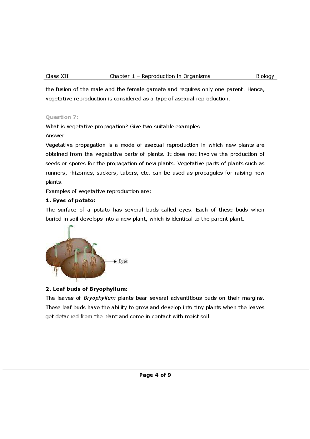 NCERT Biology Textbook Solutions for Class XII - Page 5